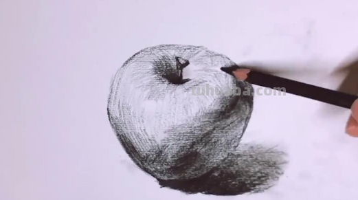 怎样画苹果素描步骤图