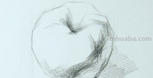 素描画苹果教程