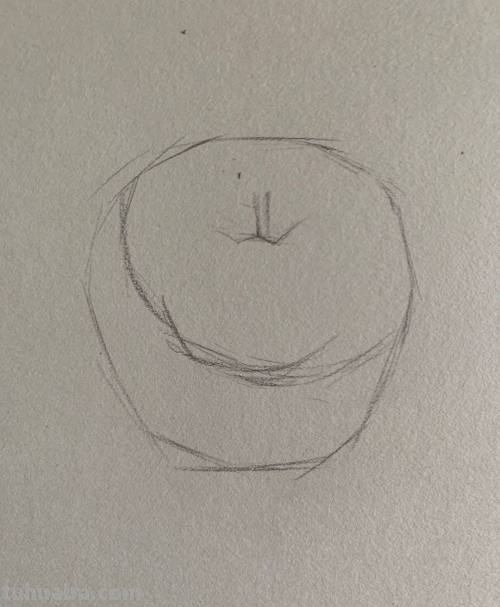 素描画苹果教程
