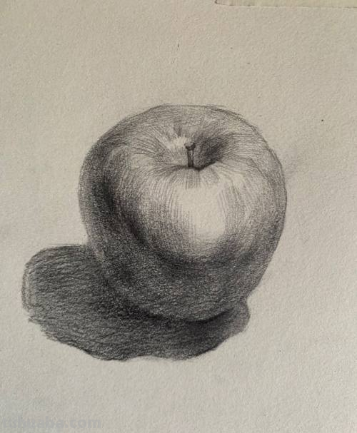 素描画苹果教程