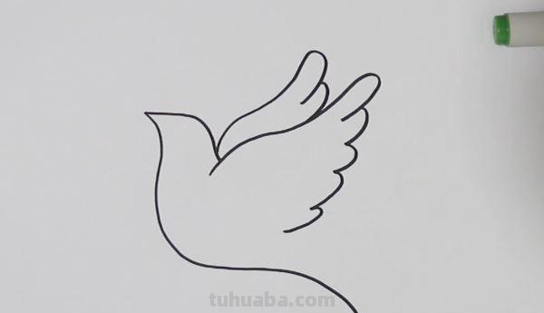 和平鸽的简笔画怎么画 鸽子图案绘画?