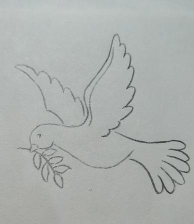 和平鸽的简笔画怎么画 鸽子图案绘画？