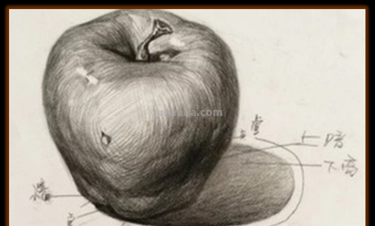 素描怎么画苹果
