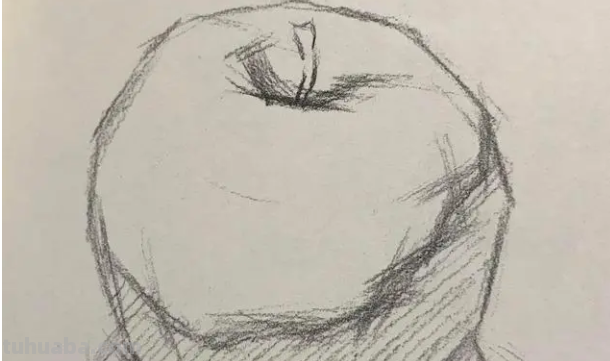 苹果素描画法