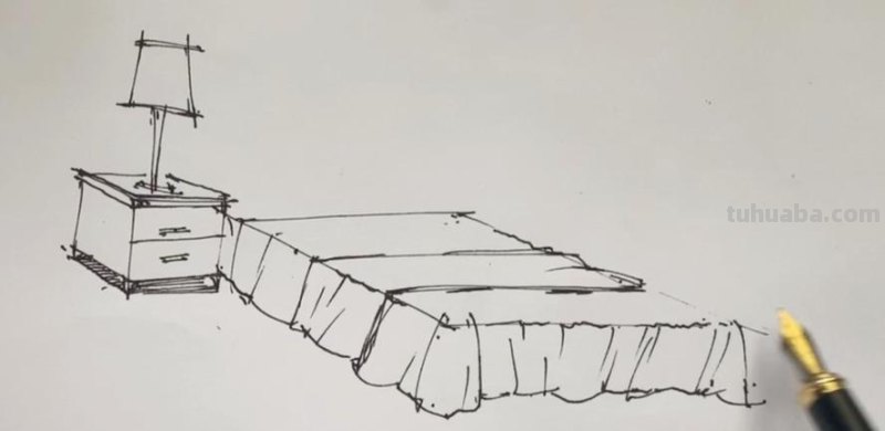 铅笔速写床 怎样画床,有图的?