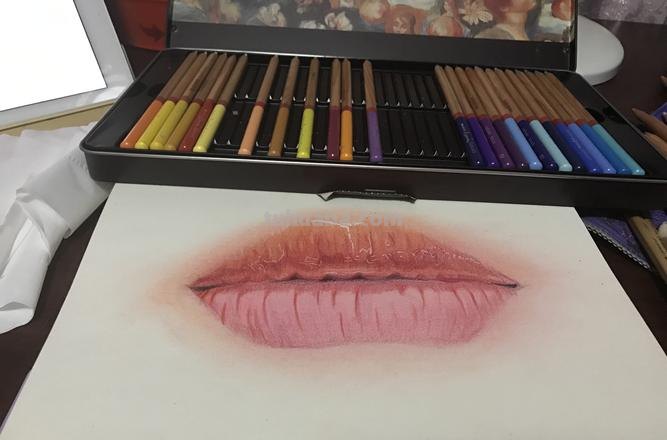 彩铅素描嘴巴正面怎么画 如何用彩铅画嘴唇?
