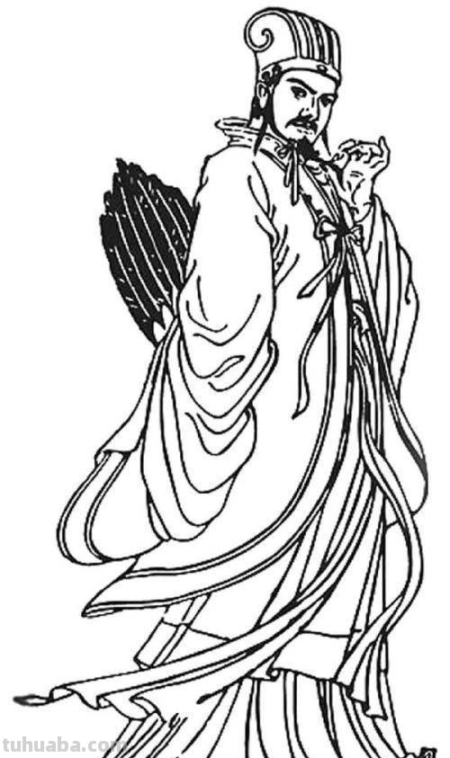 诸葛亮怎么画的简笔画 诸葛亮的画?