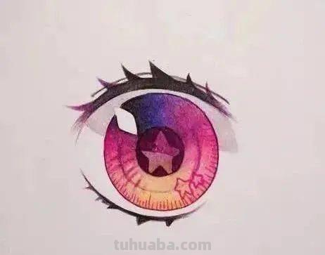 眼睛怎么画卡通彩铅颜色 动漫人物混色眼睛教程?