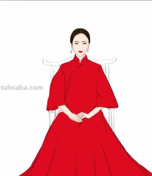 板绘古代婚服步骤教程 板绘古代婚服步骤教程