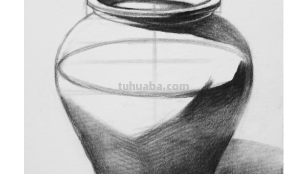 素描罐子步骤示范画法