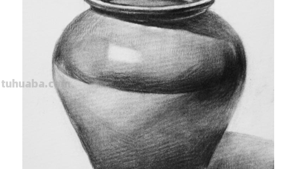 素描罐子步骤示范画法