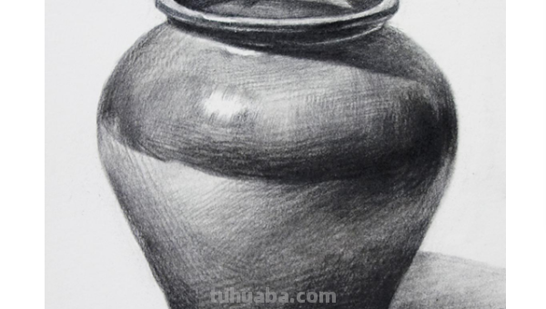 素描罐子步骤示范画法