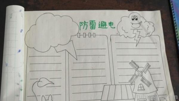 放电手抄报怎么画 小学生防雷避电手抄报怎么画？