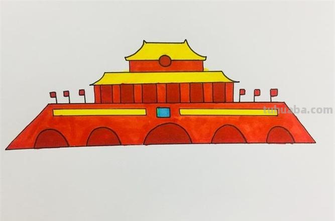 天安门怎么画 天安城门怎样画