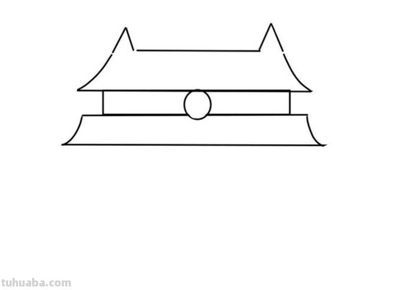 怎样画简单的天安门?