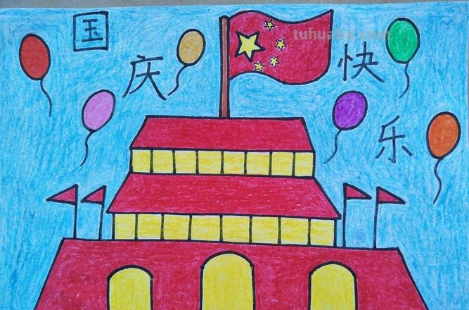 天安门儿童画 天安城门图片儿童画
