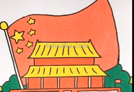 国庆节画画作品难度大一点的