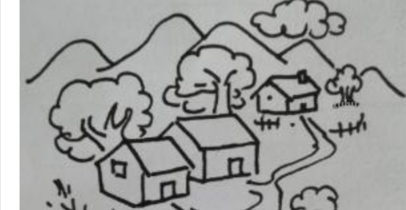 树屋怎么画简笔画图片 如何画古树和茅屋简笔画？