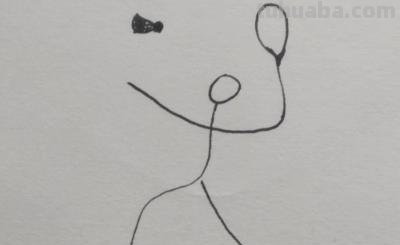 羽毛球拍怎么画简笔画 运动小人简笔画方法？