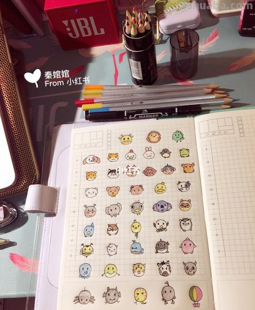 200个小动物水彩手帐素材！可爱简笔画 适合初学者临摹！收藏
