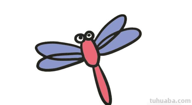 二年级蜻蜓怎么画