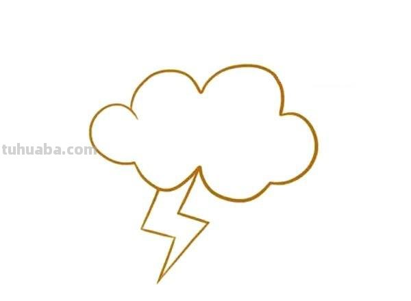怎么画雨点手抄报 云、雨点、闪电简笔画怎么组合画？