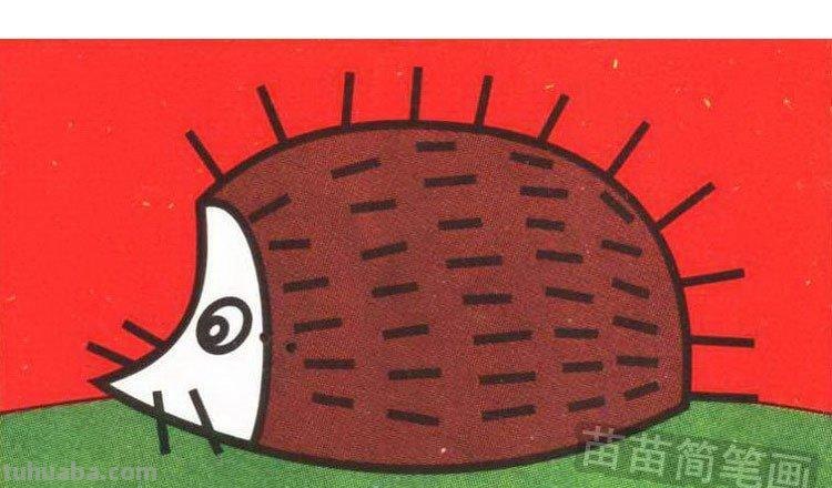 一支蜡笔怎么画简笔画 1-3岁儿童简单画刺猬蜡笔？