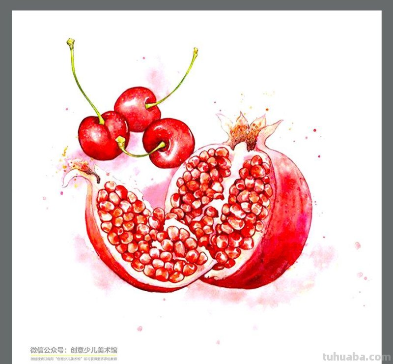 绘画素材｜水彩这样画水果，清新又甜美