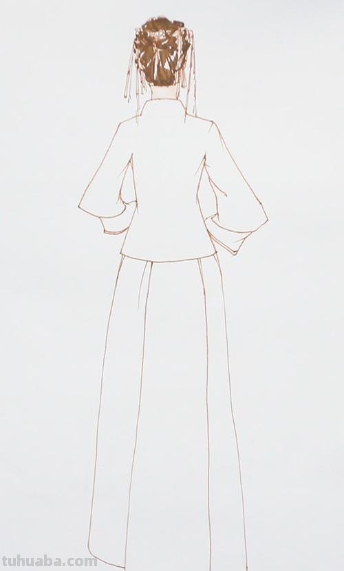 古代婚服背面画法 古代婚服背面画法教程