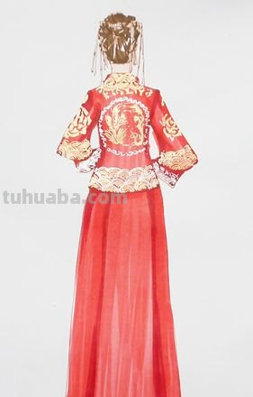古代婚服背面画法 古代婚服背面画法教程