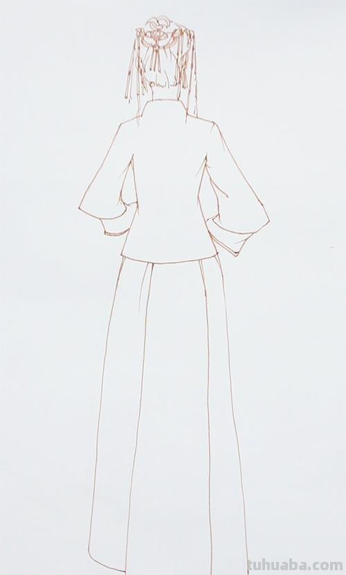 古代婚服背面画法 古代婚服背面画法教程