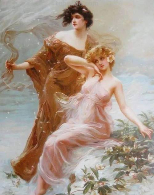 美丽动人的宁芙仙女|欧洲古典油画人物作品欣赏
