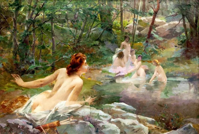 美丽动人的宁芙仙女｜欧洲古典油画人物作品欣赏