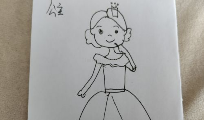 简笔小公主怎样画
