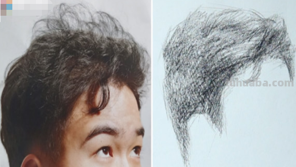 素描头发怎么画