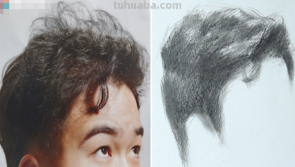 素描头发怎么画
