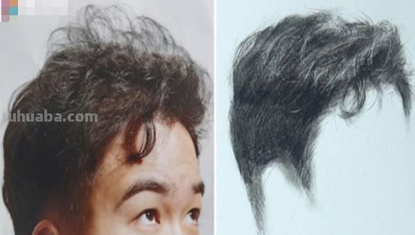 素描头发怎么画