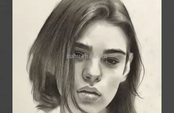 女素描头像头发教程