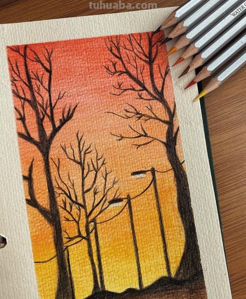 彩铅可以画什么好看风景 秋天彩铅风景画？