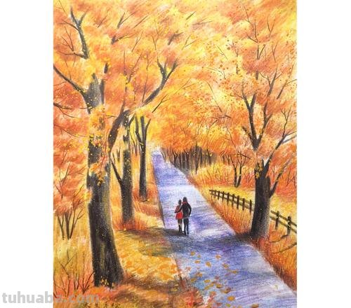 彩铅可以画什么好看风景 秋天彩铅风景画？