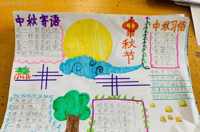 月饼怎么画 手抄报 中秋节手抄报?