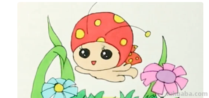 七星瓢虫怎么画 儿童