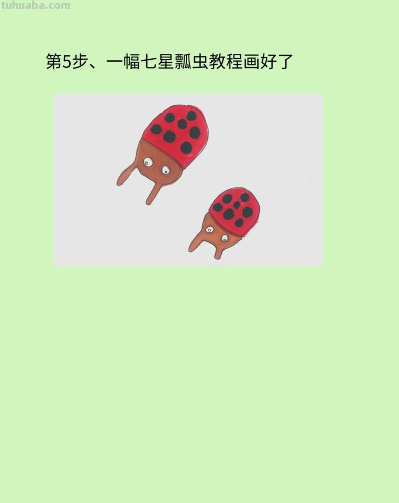 儿童简笔画优秀作品七星瓢虫怎么画