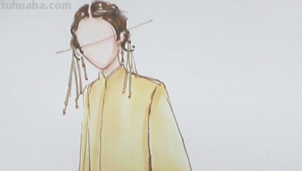 古代嫁衣怎么画