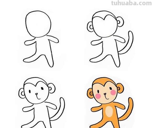 10种可爱的小猴子简笔画合集，分分钟被萌翻，一看就会画