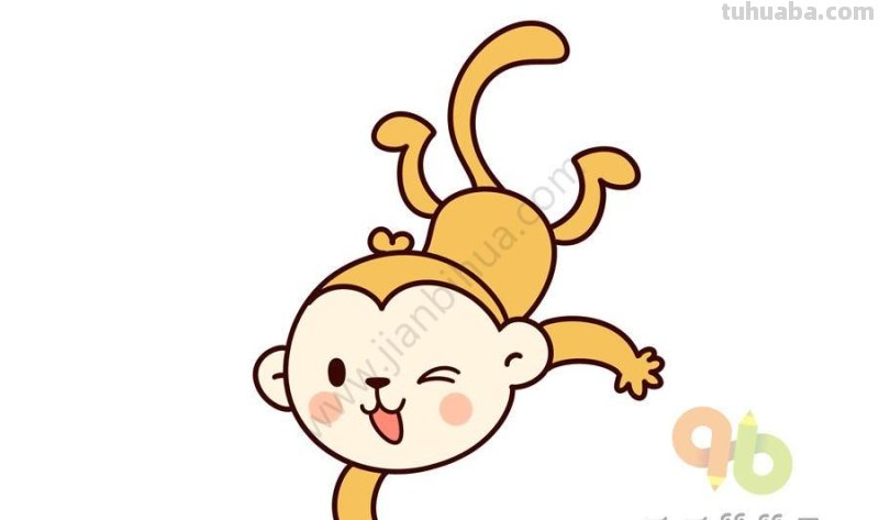 10种可爱的小猴子简笔画合集，分分钟被萌翻，一看就会画