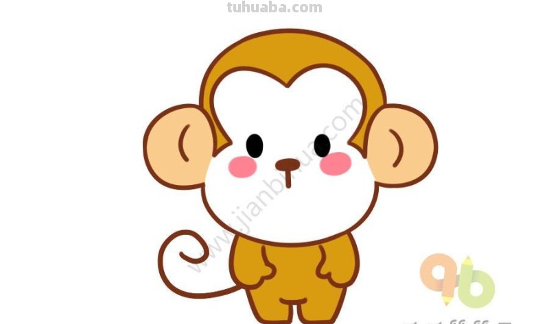 10种可爱的小猴子简笔画合集，分分钟被萌翻，一看就会画