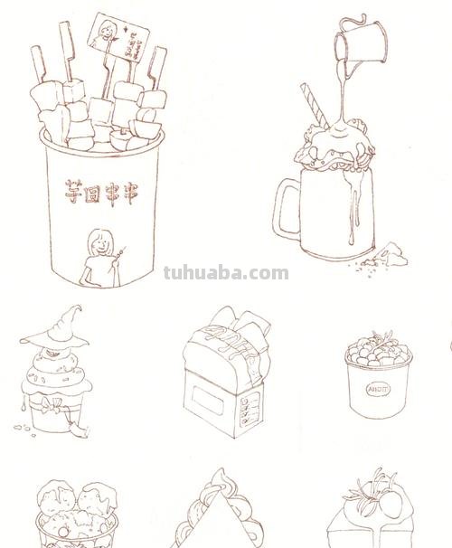 美食简笔画 美食简笔画图片大全
