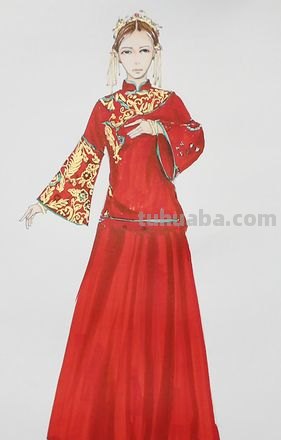 温婉新娘装怎么画 新娘装怎么画好看