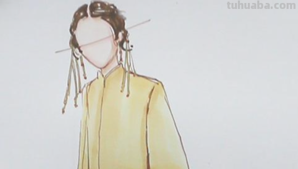古代嫁衣怎么画